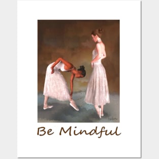 Two ballerinas standing offstage zen yoga buddhism Posters and Art